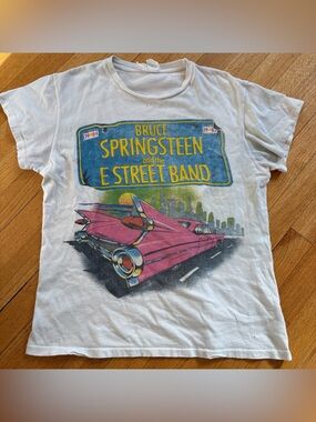 MadeWorn Bruce Springsteen Born In The USA White T-Shirt  size Small